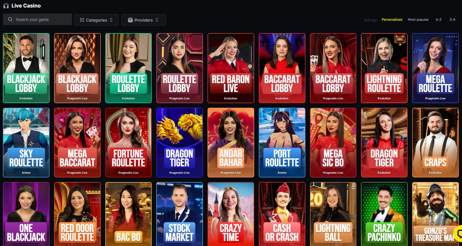 Menacecom Live Casino